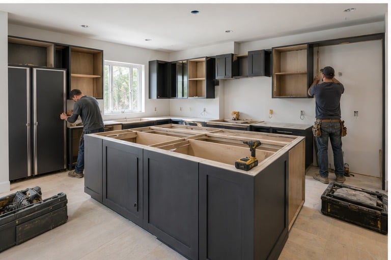 Kitchen cabinet installation and remodeling execution — iHome Built
