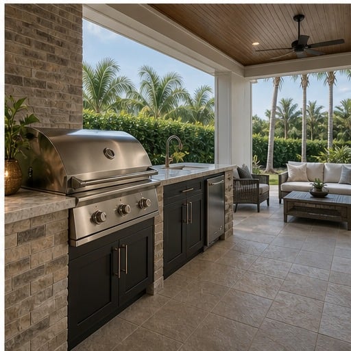 Covered Florida outdoor kitchens planned for cooking, seating, and year-round use. — iHome Built