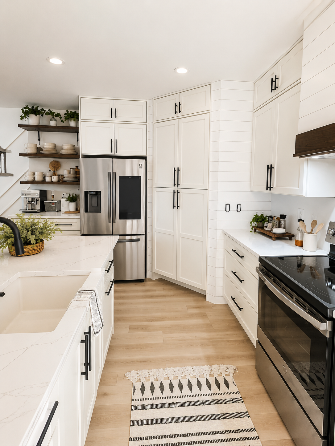 Finished white kitchen vertical