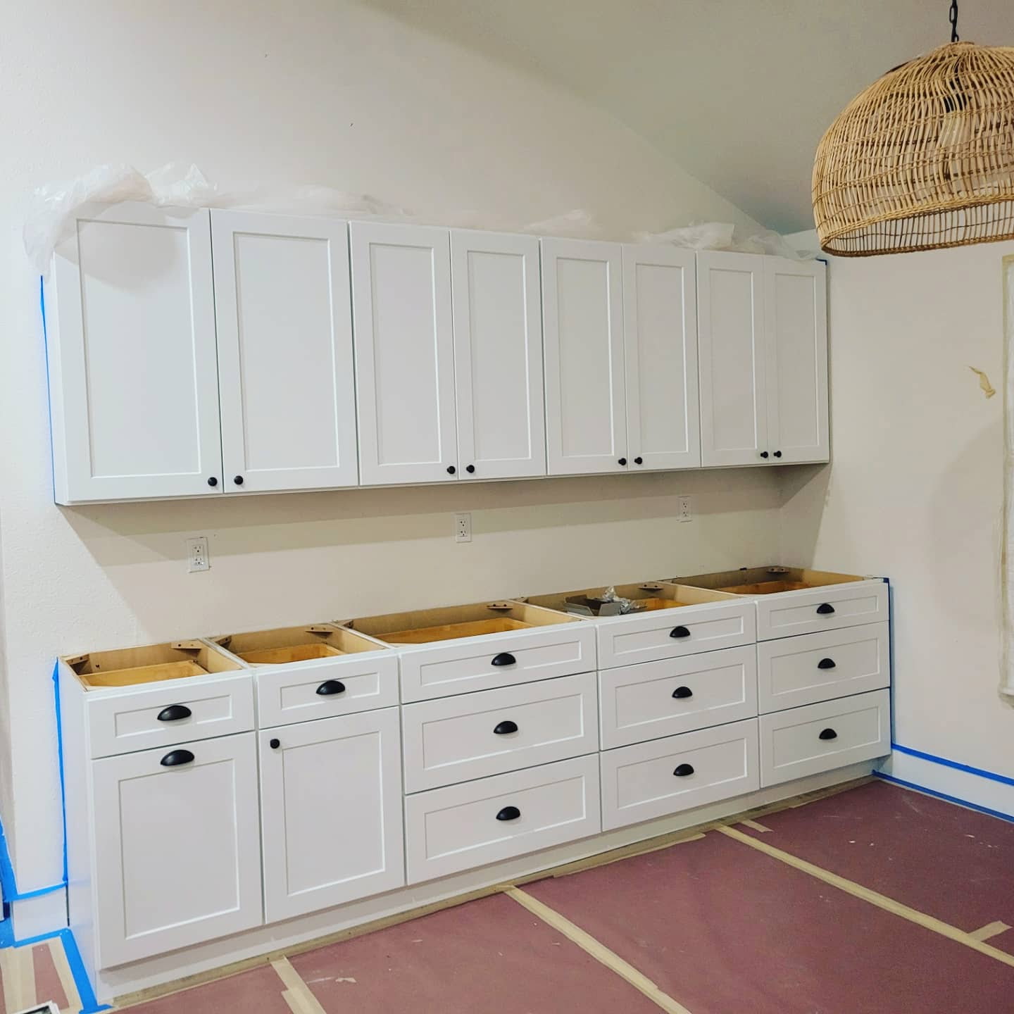 White cabinet run progress