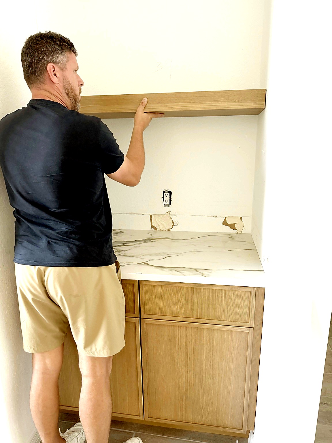 Cabinet wall progress