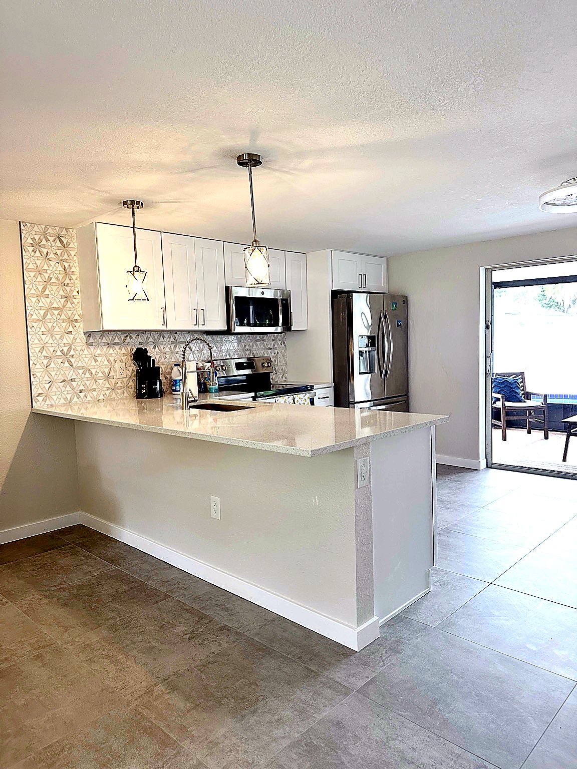 Compact white kitchen