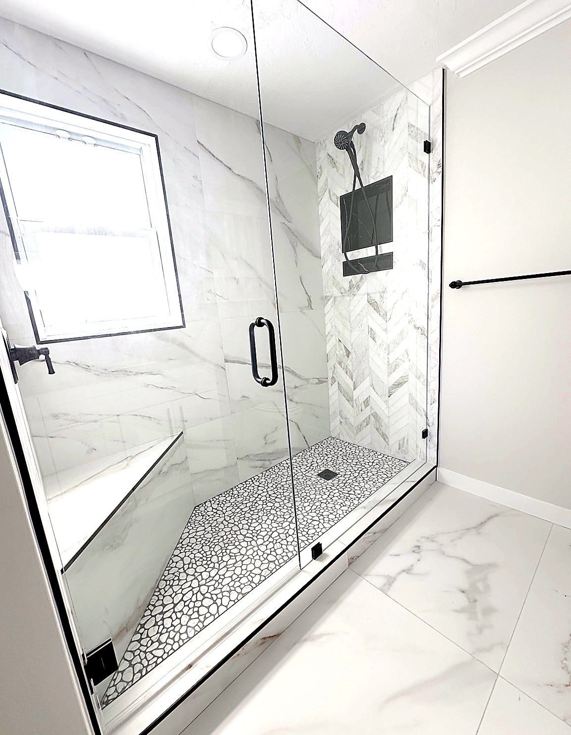 Shower glass detail