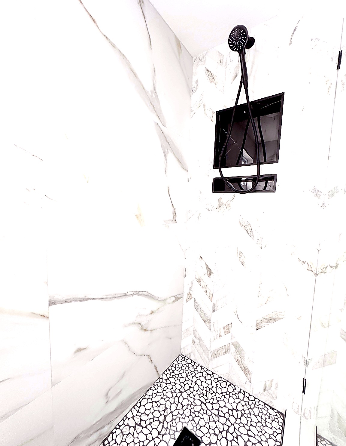 Shower tile close-up